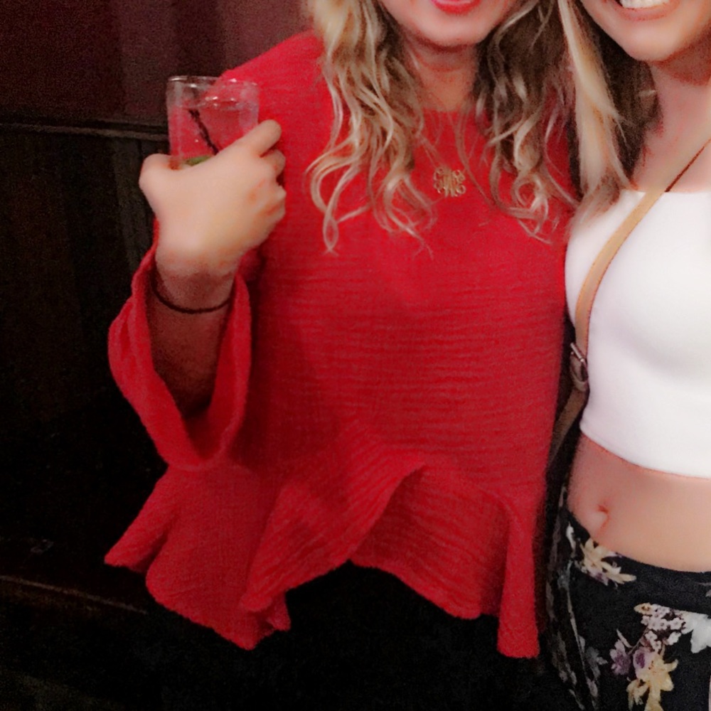 Red cotton shirt